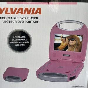 New Sylvania 7” portable DVD player- Pink